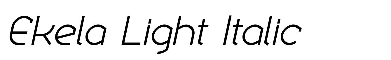 Ekela Light Italic